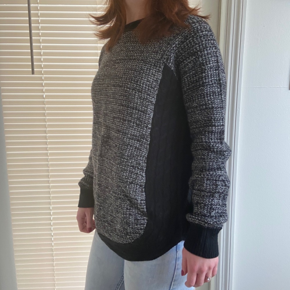 Black and white sweater